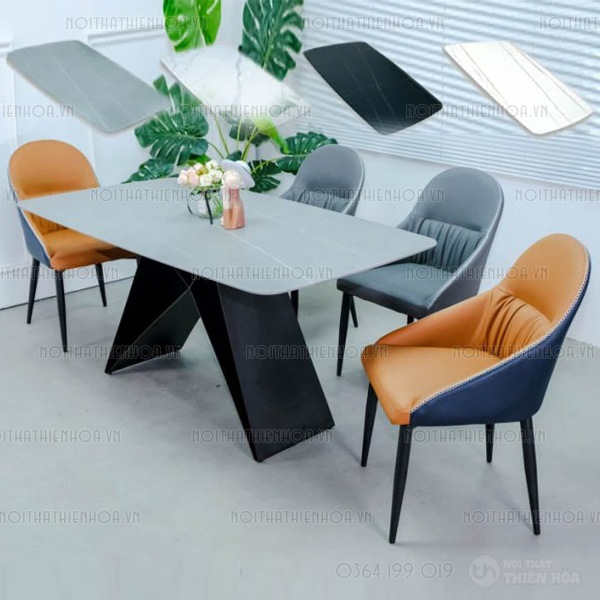Bộ bàn ăn 4 ghế mặt đá cao cấp TP. HCM