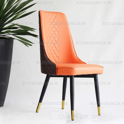 Ghế ăn bọc da chân sắt cao cấp