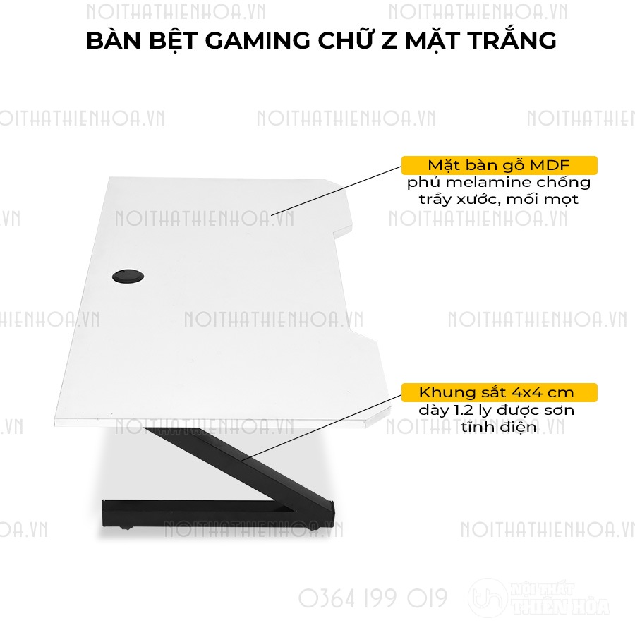 Bàn bệt gaming chữ Z