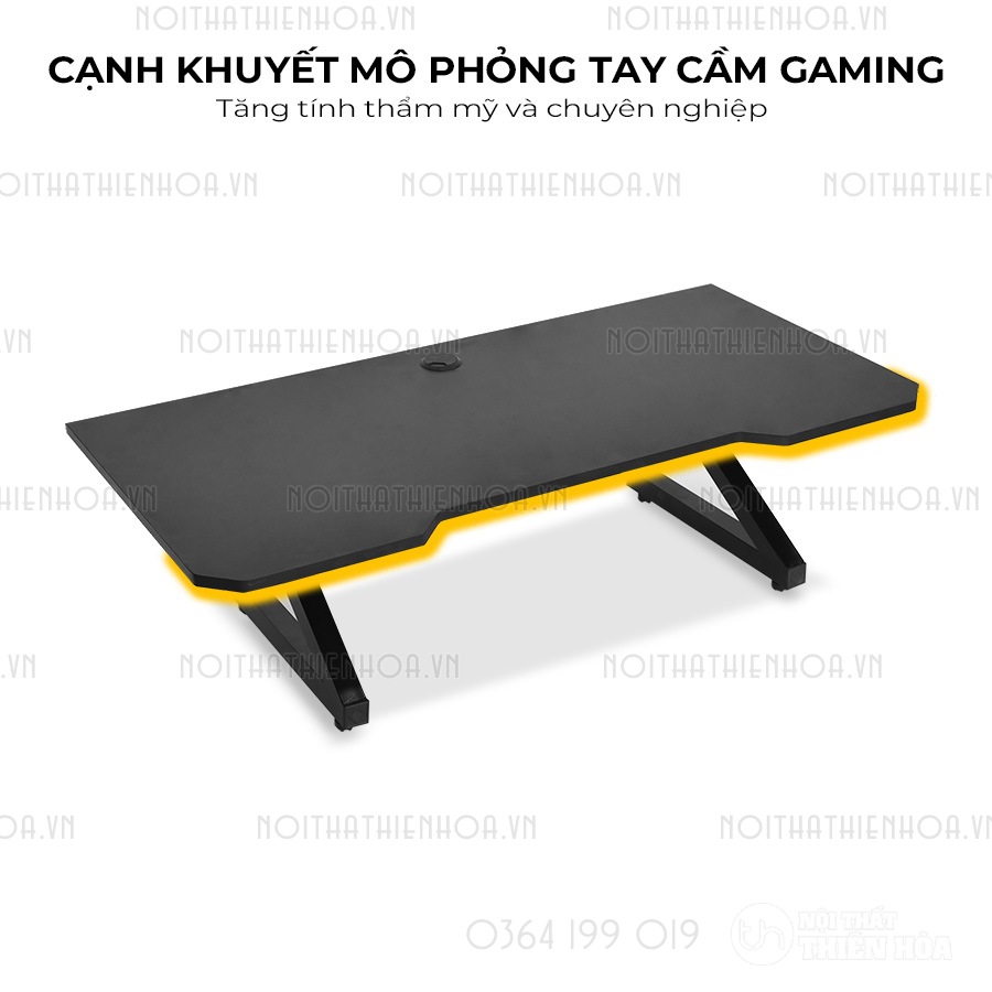 Bàn bệt gaming chữ Z mặt đen cạnh khuyết mô phỏng tay cầm Gaming