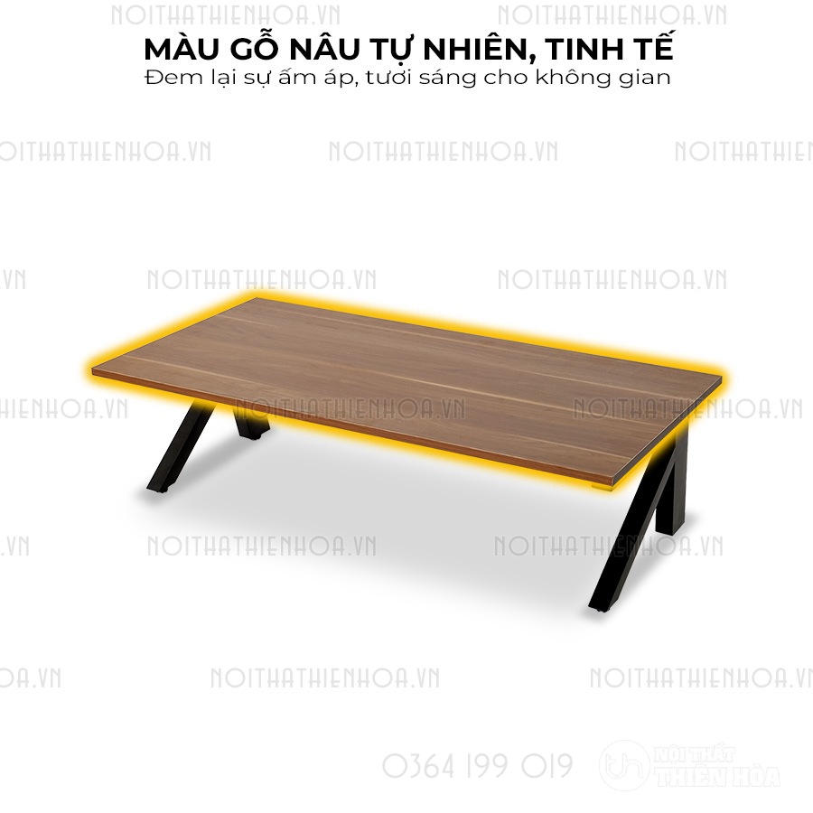 bàn bệt làm việc chữ K mặt gỗ nâu - Màu gỗ nâu tự nhiên tinh tế