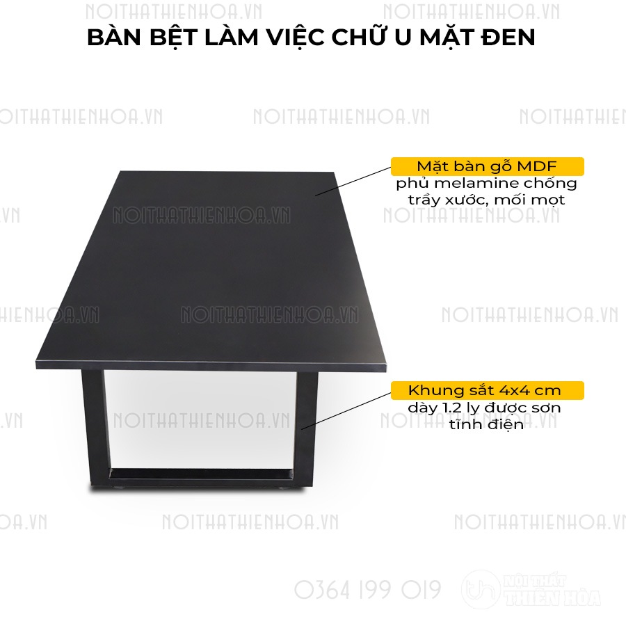 bc3a0n20be1bb87t20lc3a0m20vie1bb87c20che1bbaf20u20me1bab7t20c491en Bàn bệt làm việc chữ U mặt đen