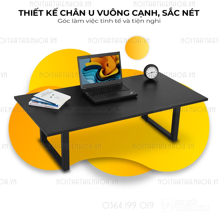 bc3a0n20be1bb87t20lc3a0m20vie1bb87c20che1bbaf20u20me1bab7t20c491en20thie1babft20ke1babf20chc3a2n20u20vuc3b4ng20ce1baa1nh2c20se1baafc20nc3a9t Bàn bệt làm việc chữ U mặt đen thiết kế chân U vuông cạnh, sắc nét
