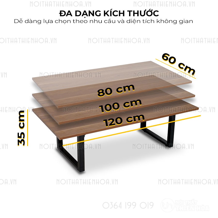 Bàn bệt làm việc chữ U mặt gỗ nâu - Đa dạng kích thước