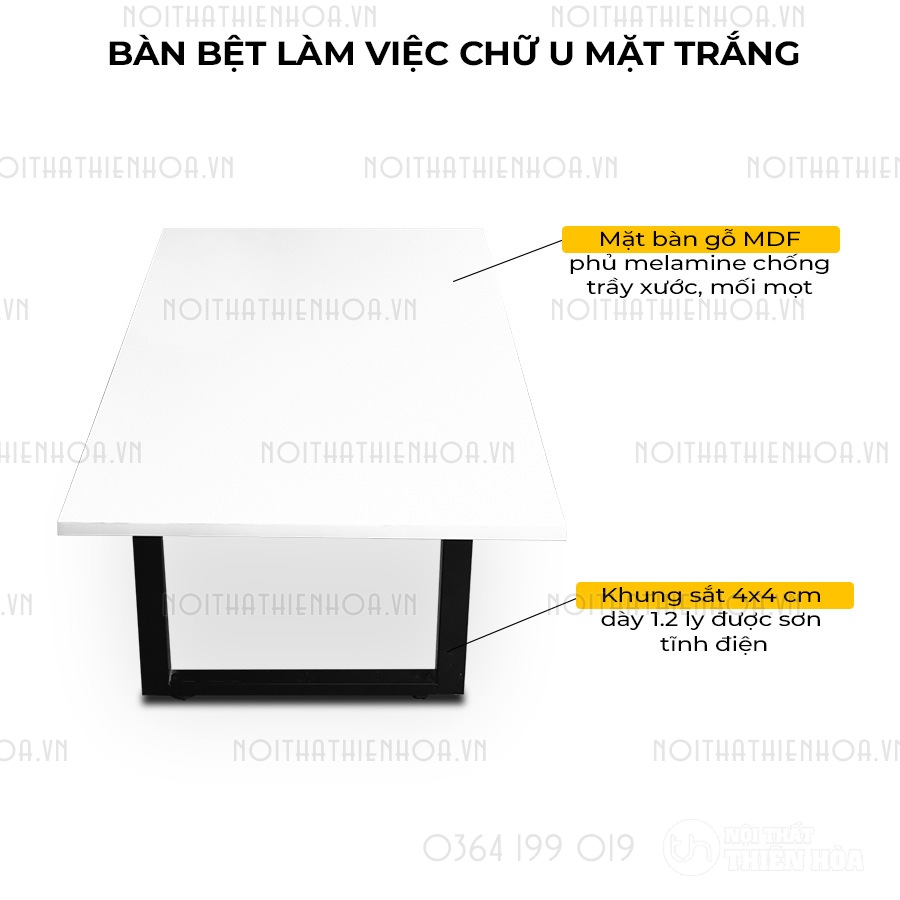 bàn bệt làm việc chữ u mặt trắng (2)