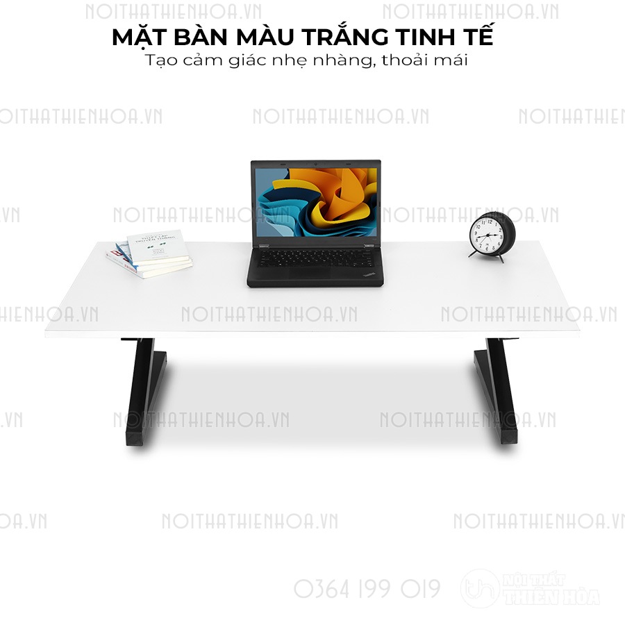bàn bệt làm việc chữ z mặt trắng - Mặt bàn màu trắng tinh tế