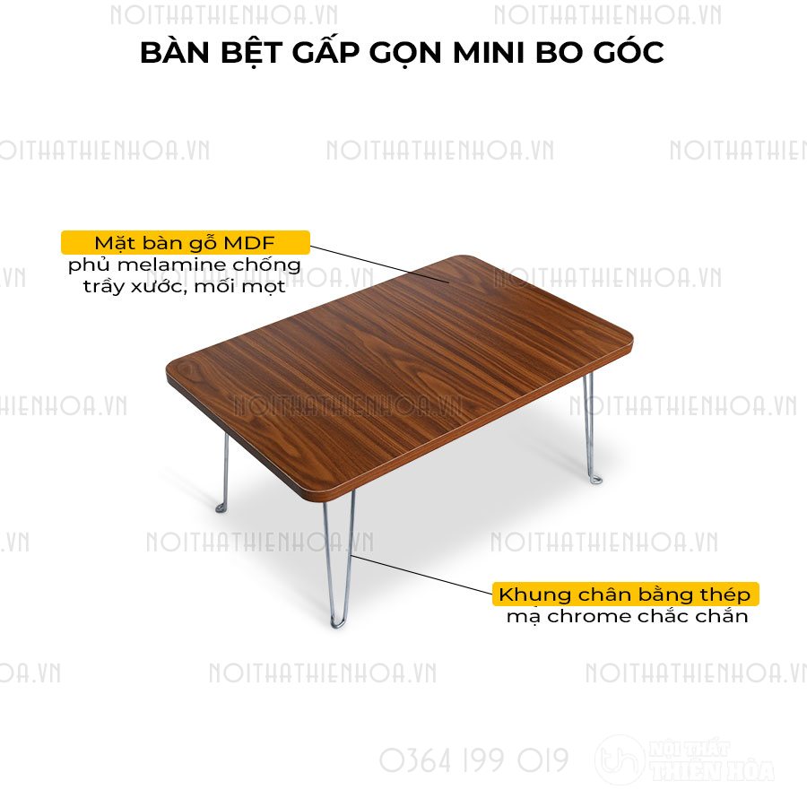Bàn bệt Mini Bo góc
