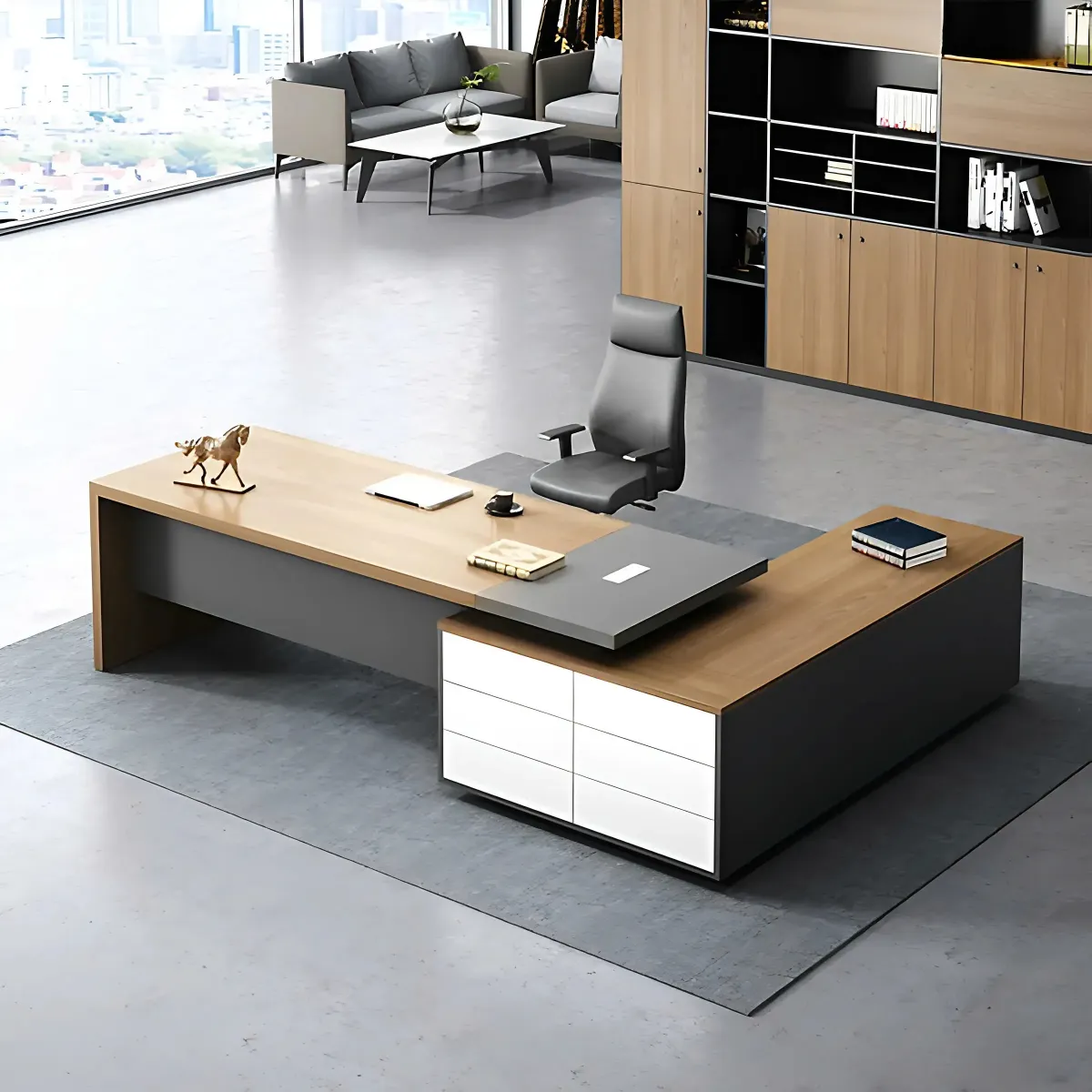 Bàn Giám Đốc Chữ L Cao Cấp Hiện Đại