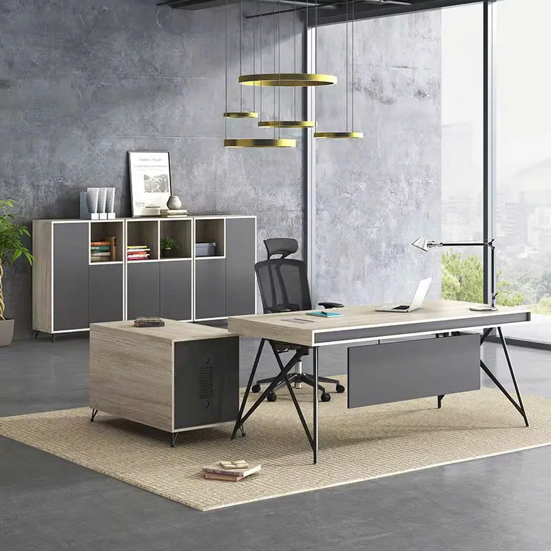 ban-giam-doc-tre-trung-co-tu-phu-go-mdf-cao-cap Bàn Giám Đốc Thiết Kế Trẻ Trung Có Tủ Phụ Gỗ MDF Cao Cấp