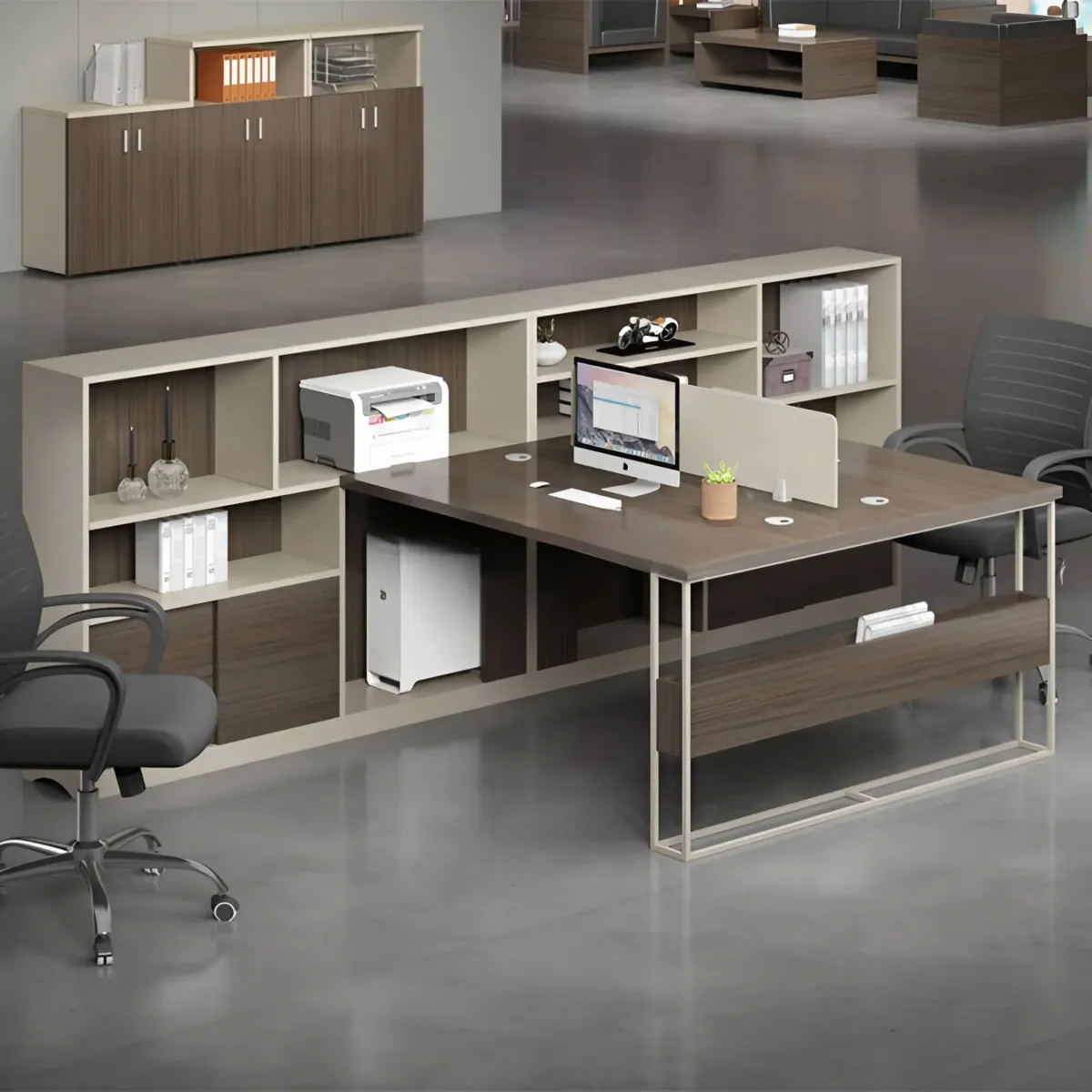 cum-ban-lam-viec-2-cho-ngoi-kem-ke-tich-hop-sang-trong-01 Cụm Bàn Làm Việc 2 Chỗ Ngồi Kèm Kệ Tích Hợp Sang Trọng