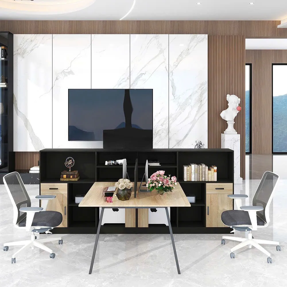 Cụm Bàn Làm Việc 2 Người Phá Cách Sang Trọng