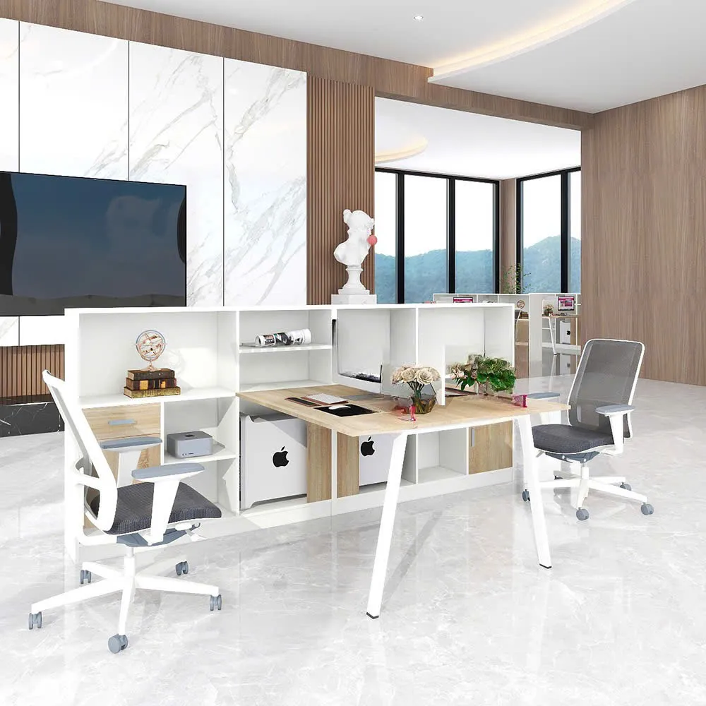 Cụm Bàn Làm Việc 2 Người Phá Cách Sang Trọng