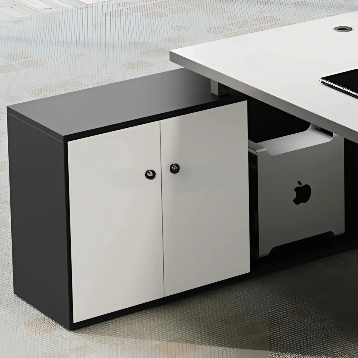 cum-ban-lam-viec-2-nguoi-toi-gian-co-vach-ngan-tien-loi-02 Cụm Bàn Làm Việc 2 Người Tối Giản Có Vách Ngăn Tiện Lợi