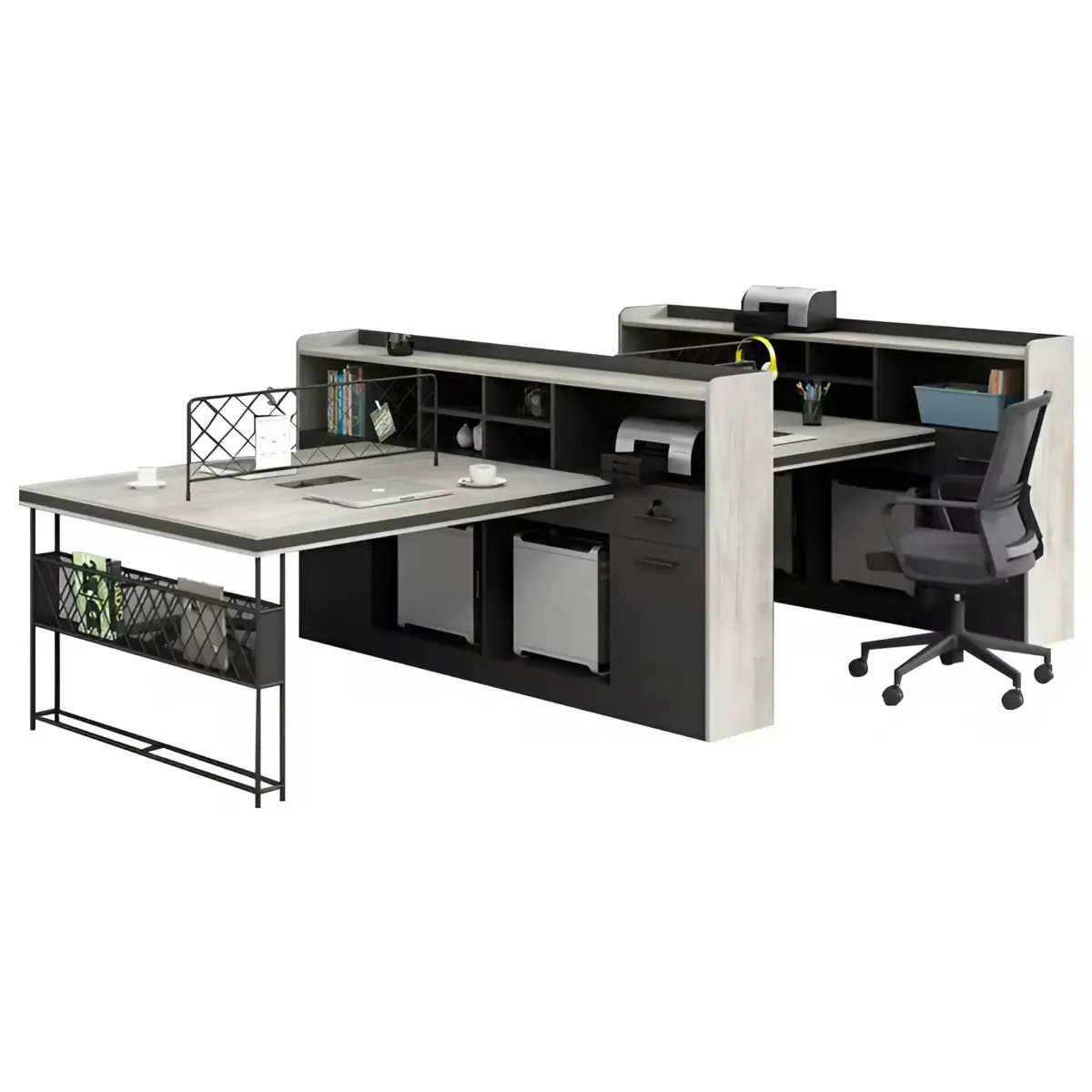 cum-ban-lam-viec-4-cho-thiet-ke-chuyen-nghiep-02 Cụm Bàn Làm Việc 4 Chỗ Thiết Kế Chuyên Nghiệp