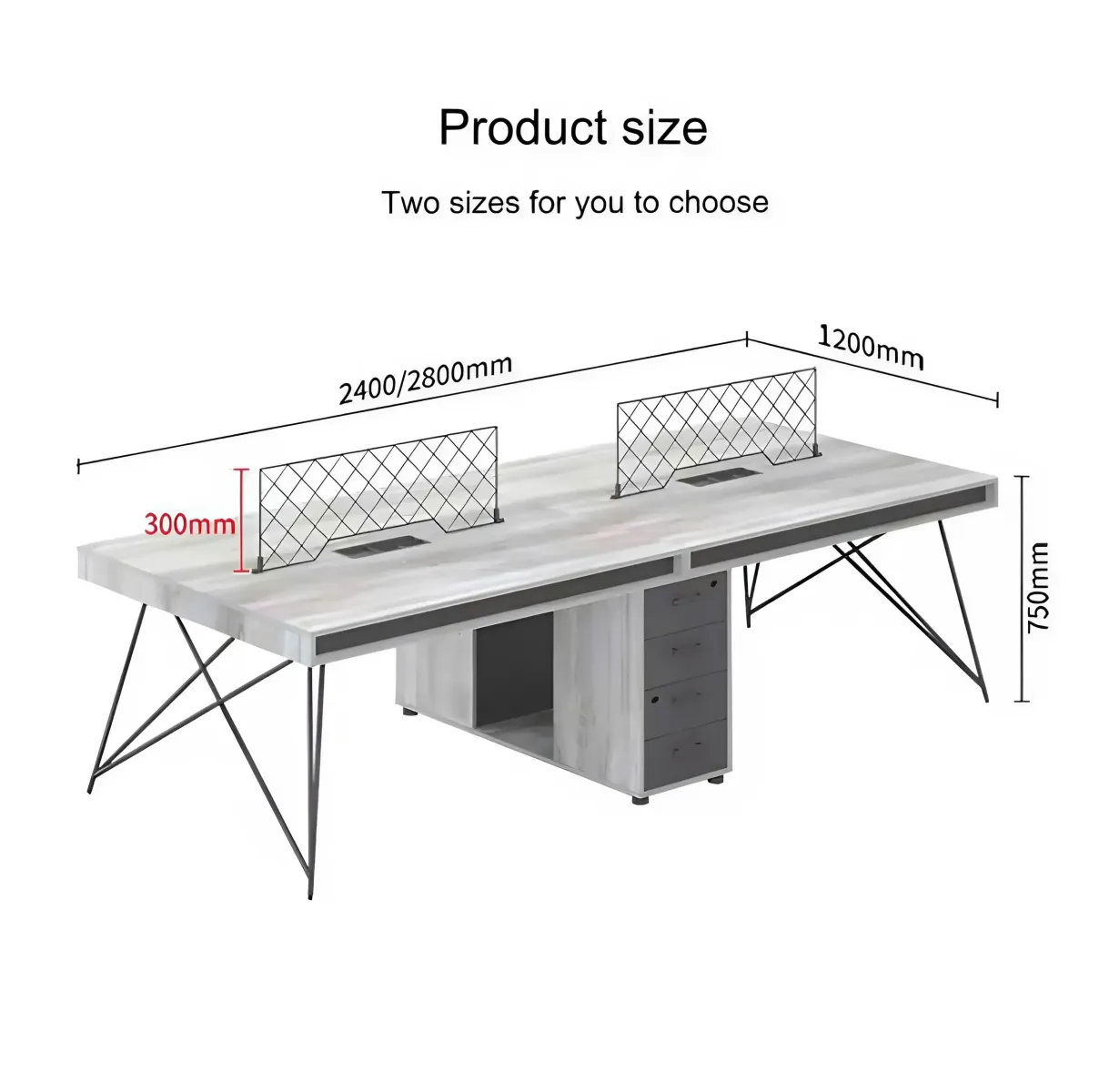 cum-ban-lam-viec-4-nguoi-co-hoc-tu-ke-sat-05 Cụm Bàn Làm Việc 4 Nhân Viên Có Hộc Tủ Và Kệ Sắt Tiện Lợi