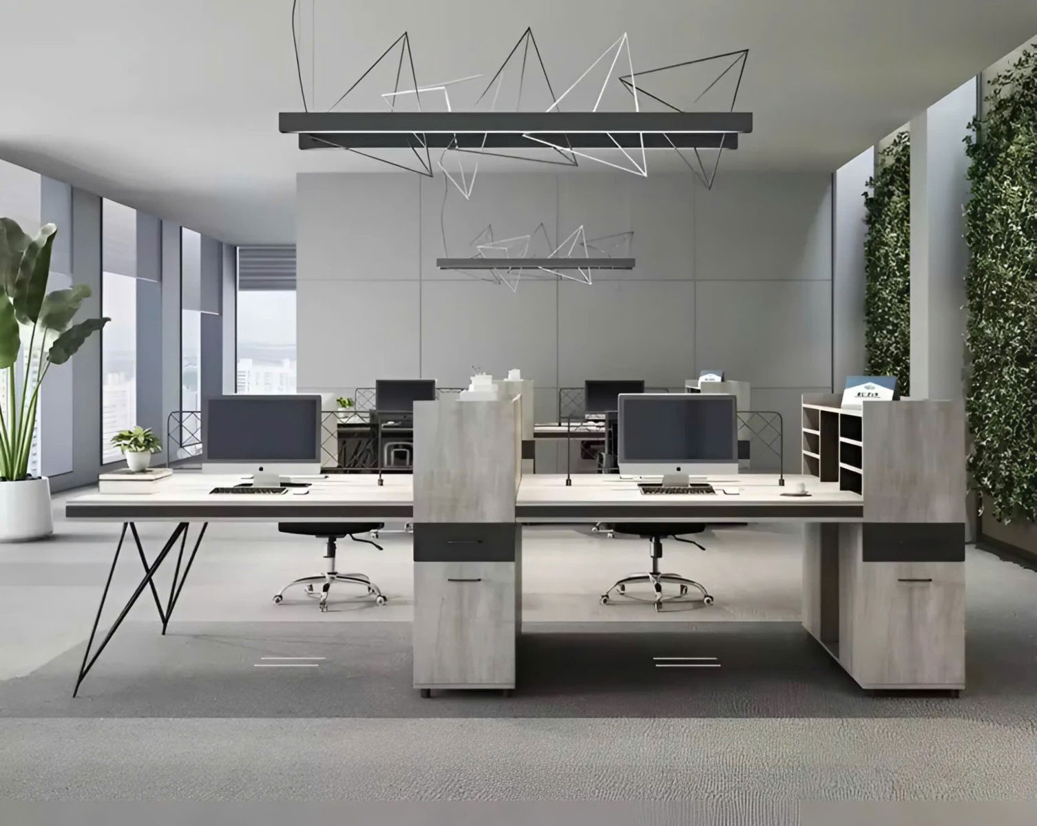 cum-ban-lam-viec-4-nguoi-kem-ke-nhieu-tang-sieu-gon-03 Cụm Bàn Làm Việc 4 Người Kèm Kệ Nhiều Tầng Siêu Gọn