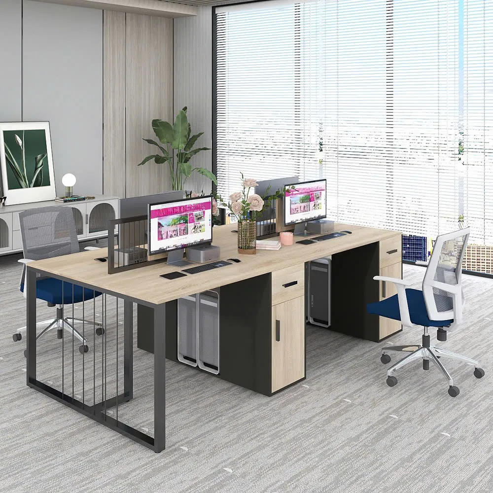 cum-ban-lam-viec-4-nguoi-toi-gian-02 Cụm Bàn Làm Việc 4 Người Tối Giản Hiện Đại