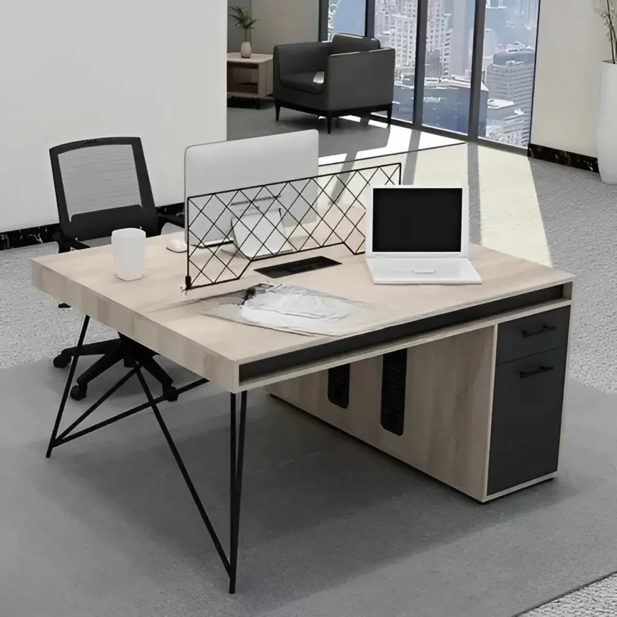 cum-ban-lam-viec-nhom-2-nguoi-go-mdf-co-hoc-tu-tien-dung-02 Cụm Bàn Làm Việc Nhóm 2 Người Gỗ MDF Có Hộc Tủ Tiện Dụng