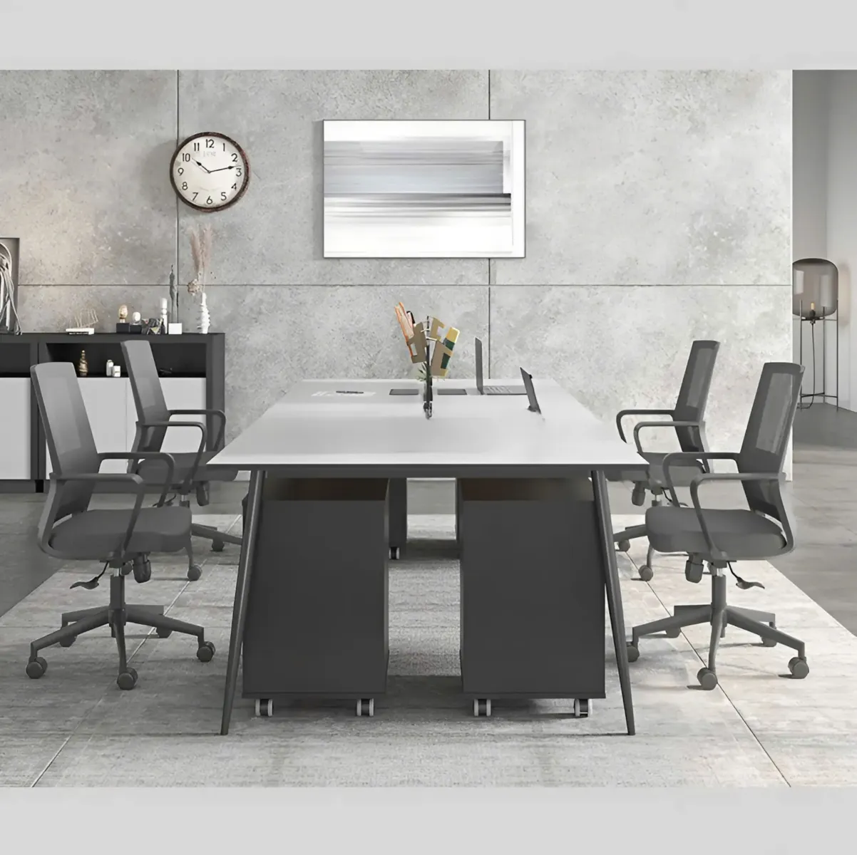 cum-ban-lam-viec-team-4-nguoi-toi-uu-khong-gian-van-phong-02 Cụm Bàn Làm Việc Team 4 Người Tối Ưu Không Gian Văn Phòng