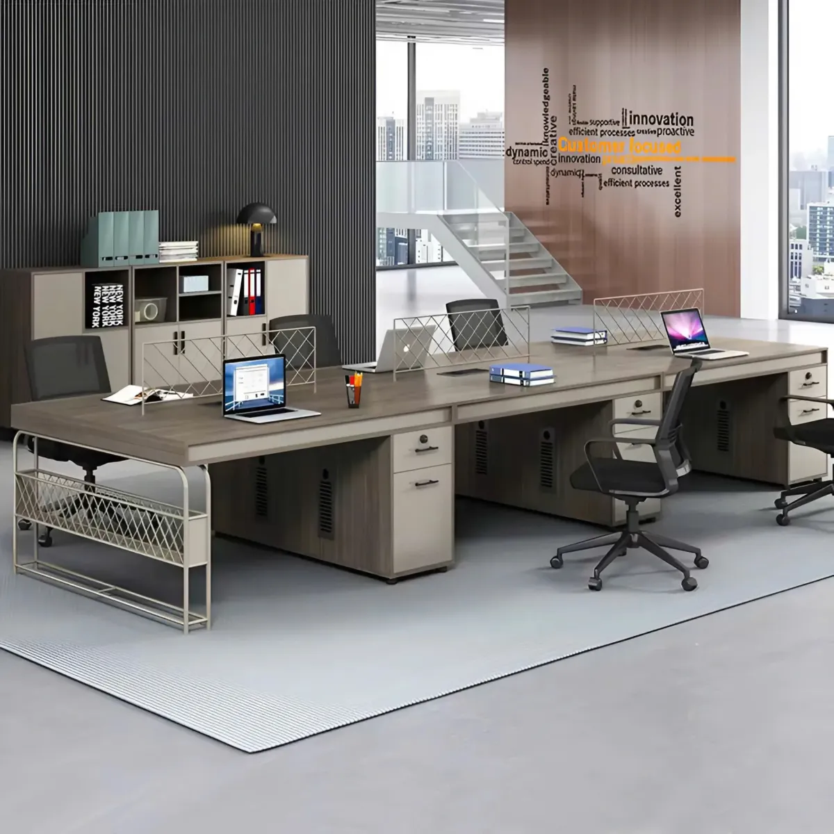 cum-ban-lam-viec-van-phong-6-cho-co-tu-keo-01 Cụm Bàn Làm Việc Văn Phòng 6 Chỗ Có Hộc Tủ Kéo Chuyên nghiệp