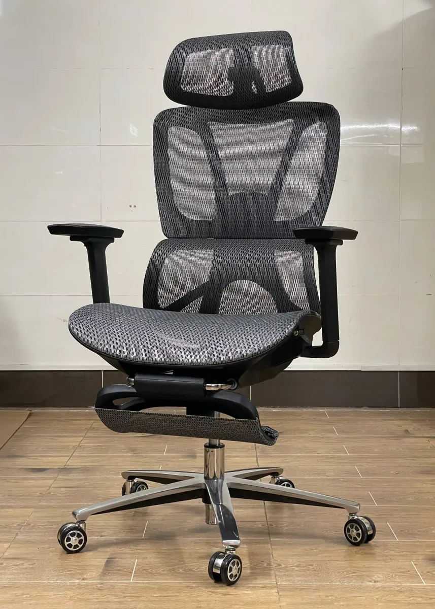 Ghế Công Thái Học Lưng Lưới Có Gác Chân Cao Cấp